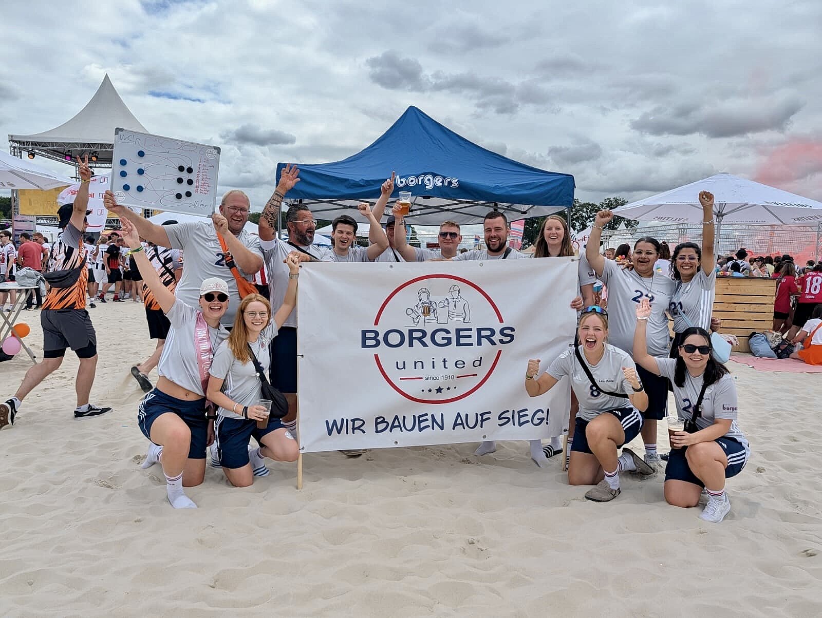 Unser Team Borgers United beim Dodgeball Beach Cup 2026
