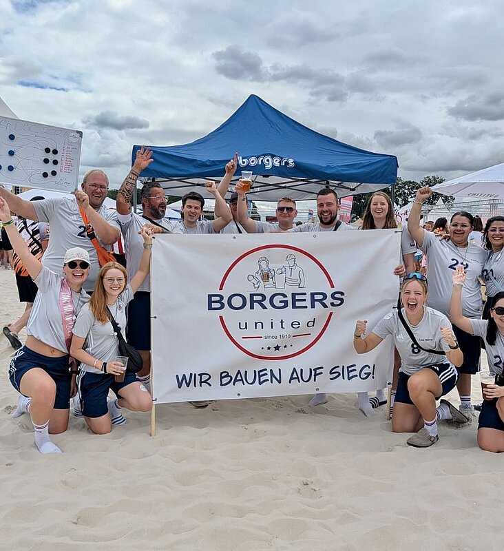 Unser Team Borgers United beim Dodgeball Beach Cup 2026