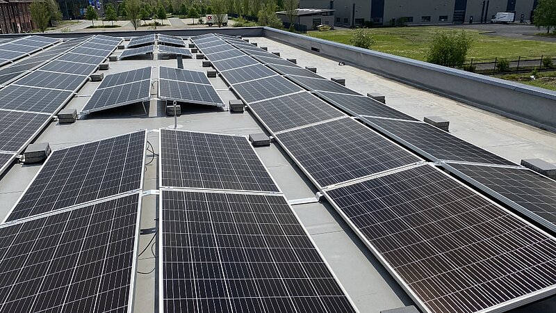 PV Anlage auf einem Dach