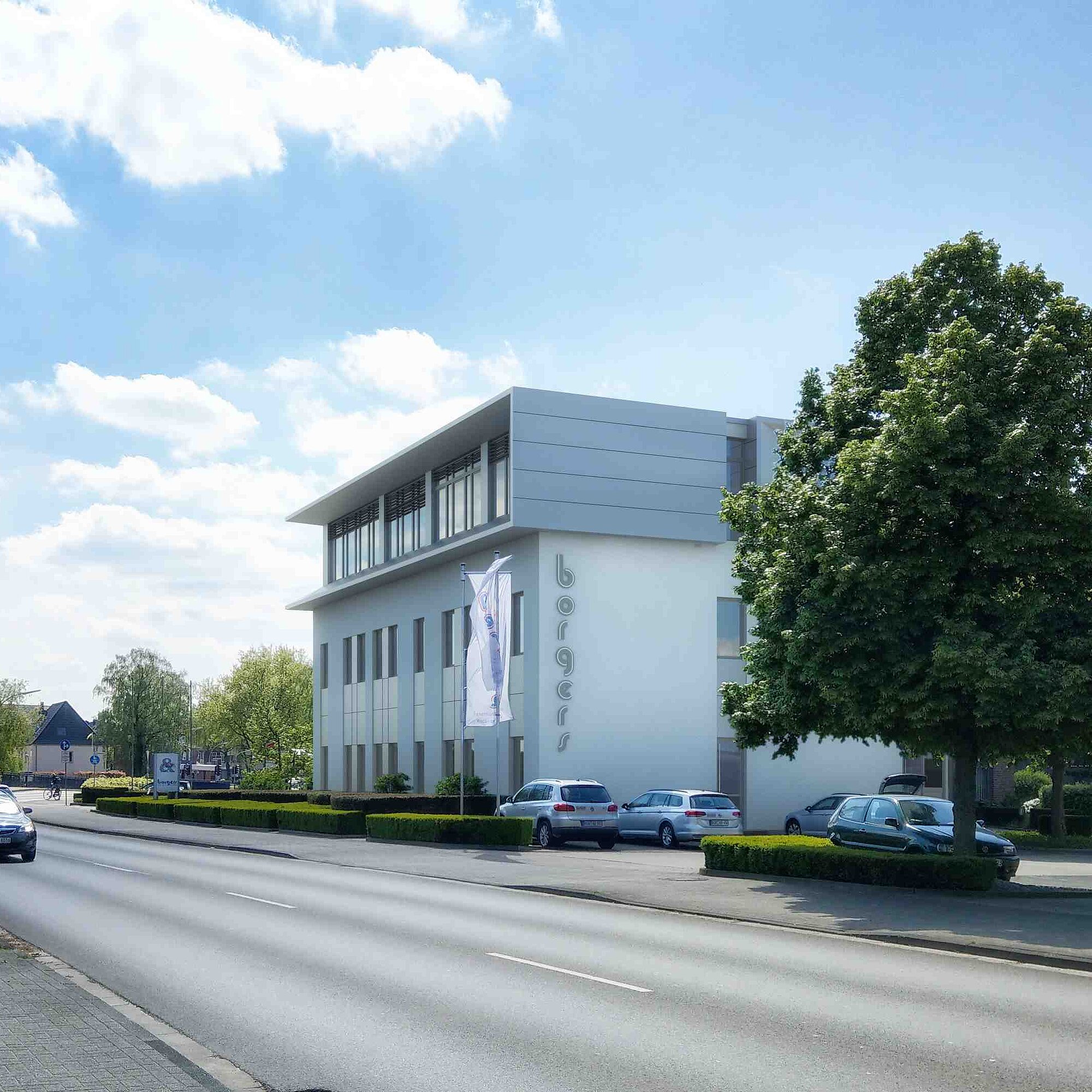 Betriebsgebäude mit moderner Aufstockung